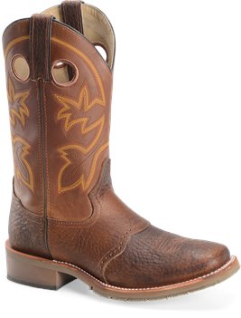 Mustang Rust Double H Boot 12" Work Western